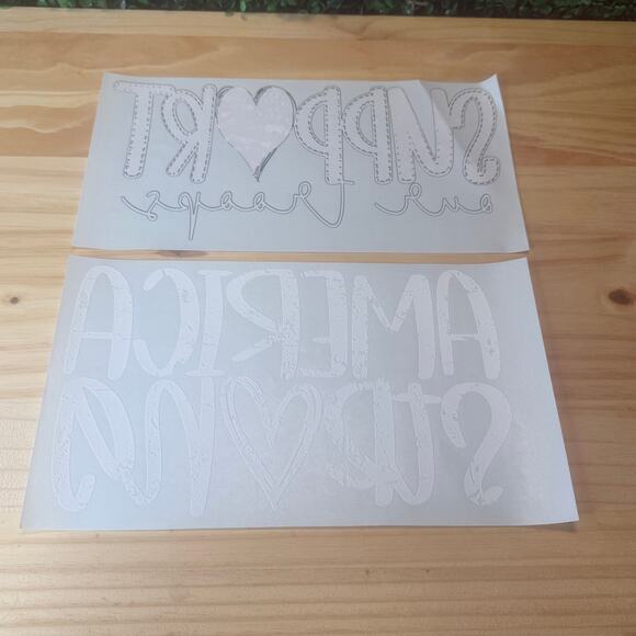 Bundle Of Heat Transfers Support Our Troops & America Strong New Gift Craft USA - Picture 1 of 9